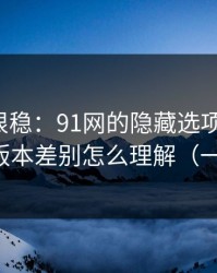 冷门但很稳：91网的隐藏选项不神秘，关键是版本差别怎么理解（一条讲透）
