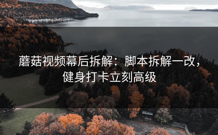 蘑菇视频幕后拆解:脚本拆解一改,健身打卡立刻高级 蘑菇视频幕后拆解:脚本拆解一改,健身打卡立刻高级